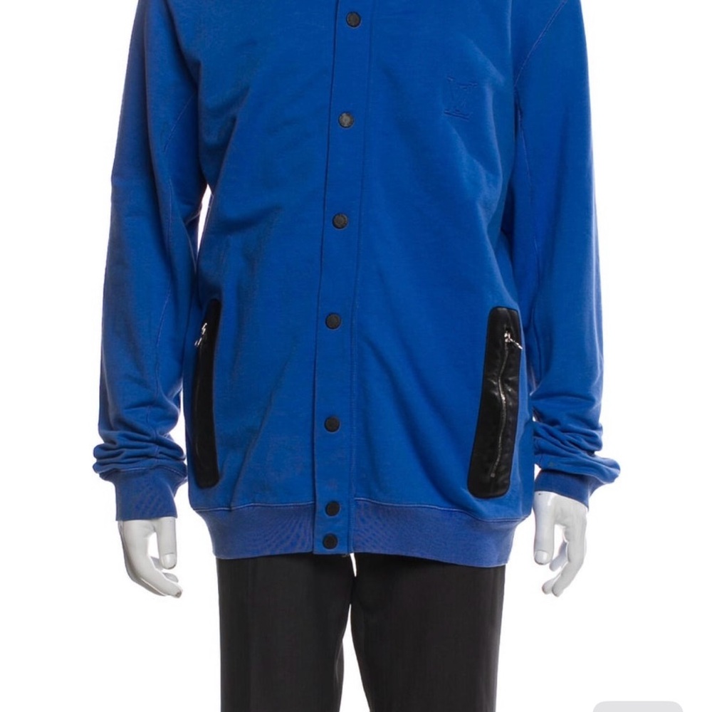 Louis Vuitton Blue Lightweight Shirt Jacket with hood